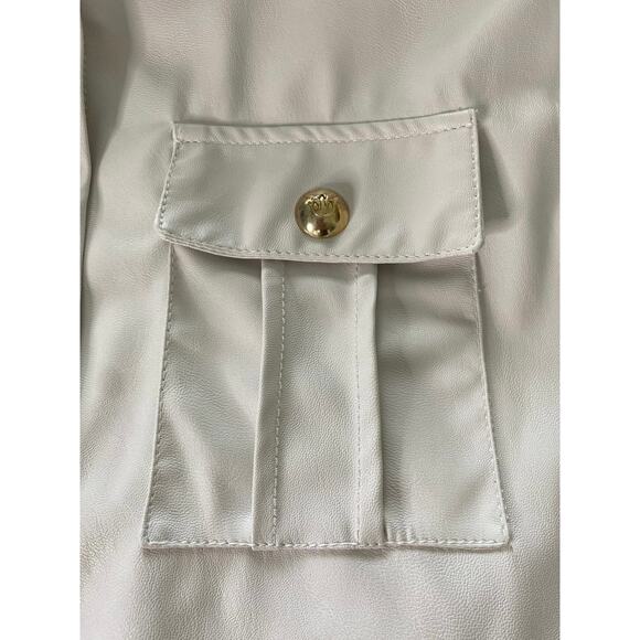 Pinko White Faux Leather Women’s Jacket - Picture 8 of 15